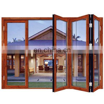 Aluminum patio/balcony double glass exterior accordion folding door