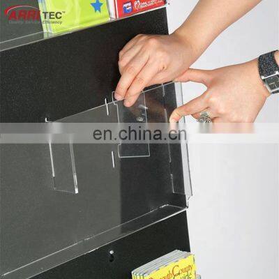 Wall Mount Pockets Clear Multifunction Leaflet Holder Acrylic Brochure Book Holders photo-5