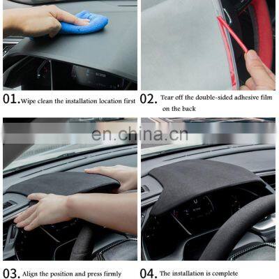 AOSU Steering Wheel Center Console Instrument Panel Cover Sticker Dashboard Trim Frame Cover For Honda Civic 10th Gen