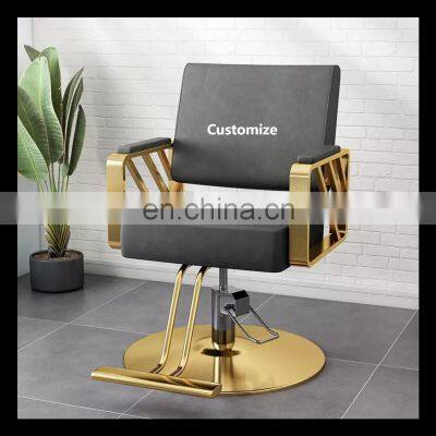 Modern Styling Salon Furniture Gold Black Bed Ceramic Bowl Set Backwash Massage Sink Shampoo Chair photo-2