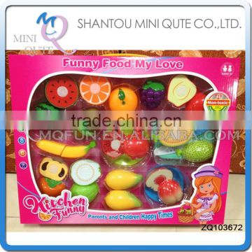 MINI QUTE Pretend Preschool Funny cutting food fruit Vegetable kitchen play house set learning educational toys NO.ZQ103672