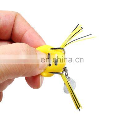 JOHNCOO Soft Frog Lure Wholesale 3cm 5g Frog Baits With Spinner Top Water Fishing Lure photo-5