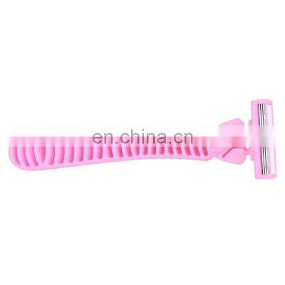 1 Handle and 4 Refill Cartridges Disposable Triple Blades Women Razor Body Hair Remover Bikini Blade Pink Ladies Shaving KL3-03W