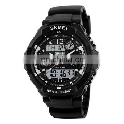 Original watch company wholesale Skmei 0931 hot selling sport watch dual time analog 50 meter waterproof men quartz watch