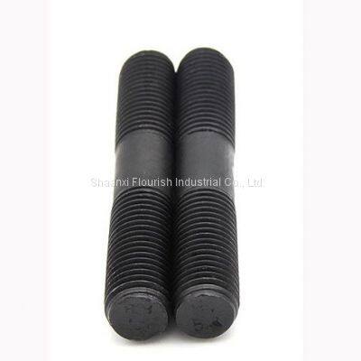 Industrial Carbon Steel Double Ended Bolts M4 - M48 With Nuts Black Color photo-4