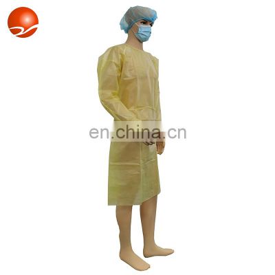 PP/PE/SMS Disposable Waterproof Medical Surgical Protective Non-Woven Isolation Gown Disposable Coverall Clothing