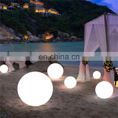 smart waterproof outdoor garden patio landscape decorative modelling led solar powered led sphere ball light with remote control