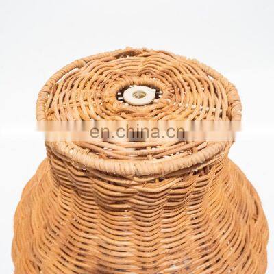New Design Rattan Lamp Shade Hanging Pendant Light Unique Hottest 2023 Wicker Woven Lamp Light Shade Best Wholesale photo-2