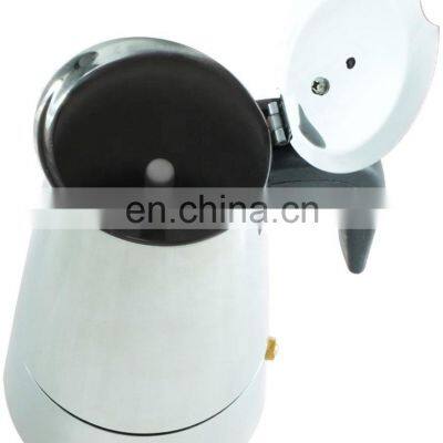 CHINA FACTORY 6 Cup Coffee Maker Stovetop Espresso Coffee Maker Moka Coffee Pot Stainless Steel photo-4