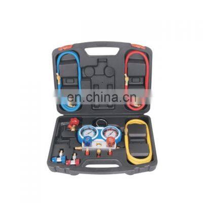 Refrigeration Kit AC Manifold Gauge Set Brass R134A Auto Service Kit