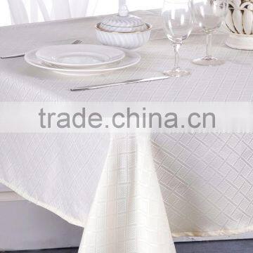 Solid Elegant Jacquard Damask wedding Table Cloth