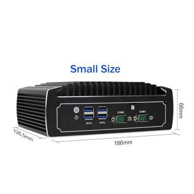 Partaker Fanless Mini Computer 10th Gen Intel Core i5 10210U 4k Mini PC 2 Lan RS232 Barebone PC With SIM Card Slot Windows 11 photo-4