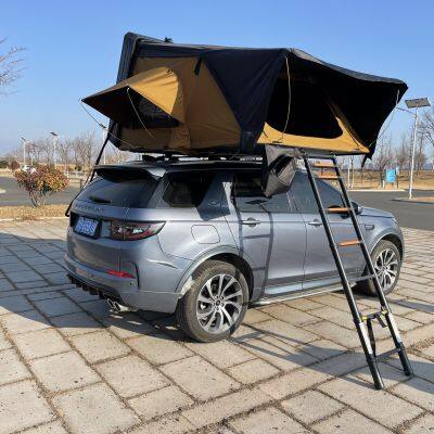 3-4 person waterproof hardshell Aluminum Triangle rooftop tent