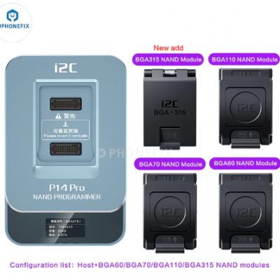 I2C P14 Pro BGA110 BGA70 Nand Programmer for iPhone 6S-15 Pro Max