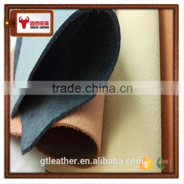 Genuine cow split pabble finished stock leather