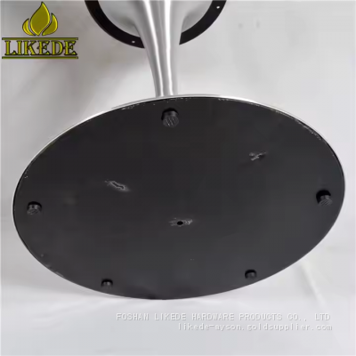 Newest Stainless Steel Tulip Table Leg Saarinen Table Base With Black Iron Heavy Duty Marble Tabletop for Workshops photo-5