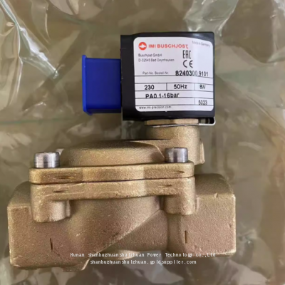8240300.9101.230.50,Buschjost,Válvula solenoides,Rosca G3/4'