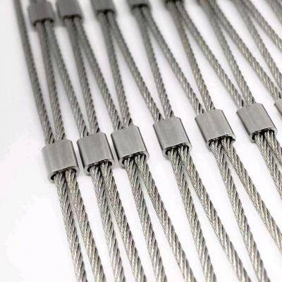304 Stainless Steel Rope Mesh 4x4 Inch Plain Weave for Architectural Facades photo-1