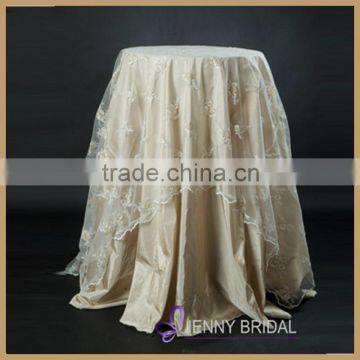 TL002B Well-made Popular and Hotsale Round Lace Wedding Cheap Table Overlay photo-6