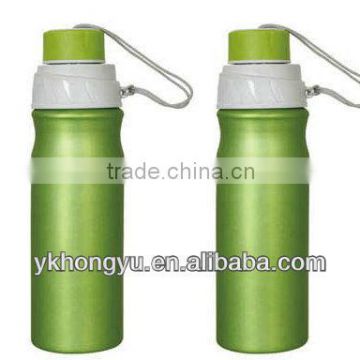 Sports aluminium water bottles with strap