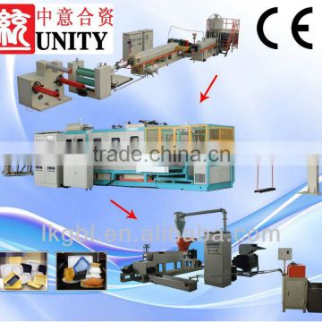 Plastic expanded EPS foaming sheet extruder