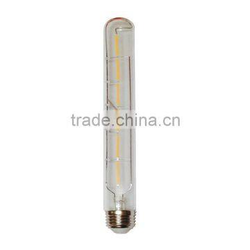 LED Filament Long Tube Bulb T30 - 6W White E26 E27 Medium Base to Replace 60-70W Tungsten Tube Incandescent Bulbs