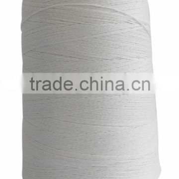 Raw white 20s polyester spun thread / 100% polyester spun yarn / sewing thread