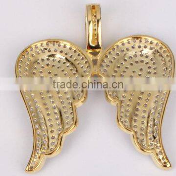 925 Sterling Silver Necklace Cz Angel Wing Religious Pendant Necklace photo-6