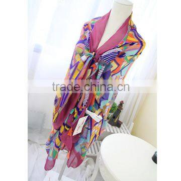 Colorful Tassels Printed Women Lady Daily Holiday Travelling Pashmina Shawl