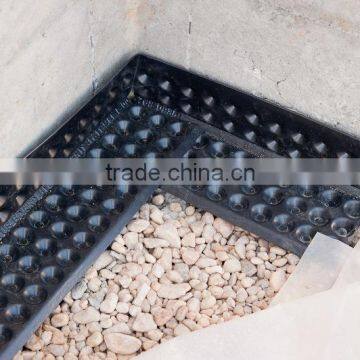 HDPE rainscreen drainage mat roof wall foundation