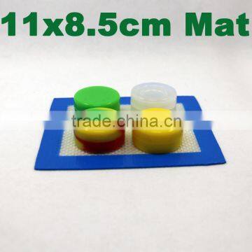 11*8.5cm Silicone Rubber Dab Mat Butane Hash Bho Oil Silicone Pad Heat Resistant Fiber Glass Silicone Wax Mat photo-2