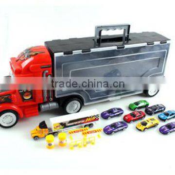 Advanced Portable Alloy Car,simulation Alloy Trailers,alloy Toy Diecast Model Car With 8 Alloy Cars photo-6