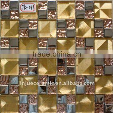 Stainless Steel Mixed Glass Mosaic (JK-001)