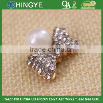 Wholesale Small Rhinestone Alloy Bow for Kids Clothing 15775-3 photo-3