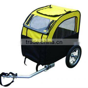 Pet bicycle trailer with steel frame