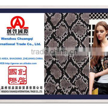 Snakeskin pattern knit printed cotton spandex jesrey fabrics for fashion shirts