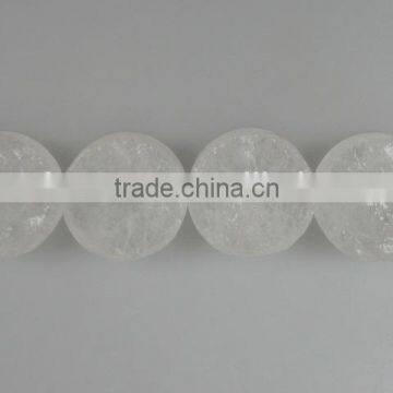Loose Gemstone Crystal Rough Coin Beads Clear Quartz Coin Beads for Fashion and Jewelry Making photo-2