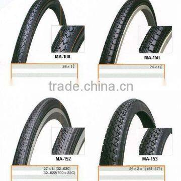 various bicycle tire and tube