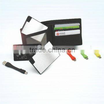 2000mah credit card style usb charger power bank