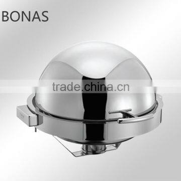 Round chafing dish, hotel food warmer