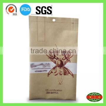 food grade vacuum snacks packing bag with printing , side gusset lamination packing bag