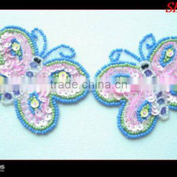 Sequin butterfly applique/sequin patches /sequin patches design motif for dress/clothing/girls