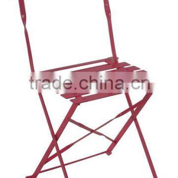 Fashion design folding plastic and metal bistro chair available for many colors