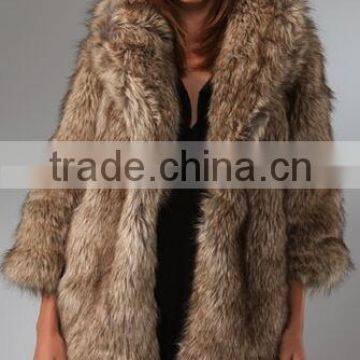 2016 New Design Hot Sale Elegant Women'S Faux Fur Coat                        
                                                Quality Choice