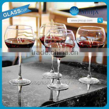 Glass blowing factory crystal ballon goblet red wine glass wholesale glass stemware restaurant dinnerware crystal ballon goblet