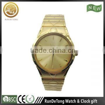 Golden exquisite stainless steel band solar dial brand watches men watch