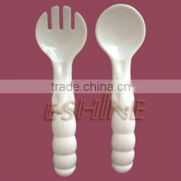 fashion design plastic baby spoon and fork set