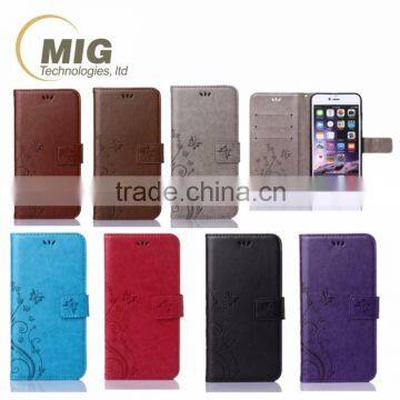 For Samsung s3 s4 s5 Flower Pattern Wallet Leather Case For Samsung s6 Case