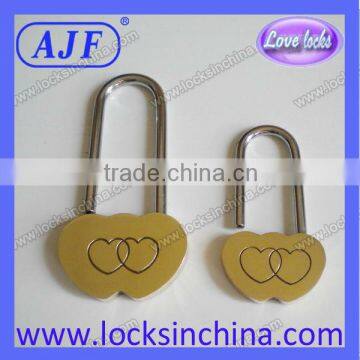 AJF 40 and 50MM Brass Heart Love Padlock for Valentine's Day subject