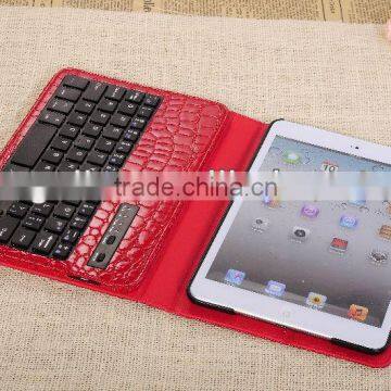 2013 crocodile pattern waterproof bluetooth keyboard for ipad waterproof bluetooth keyboard